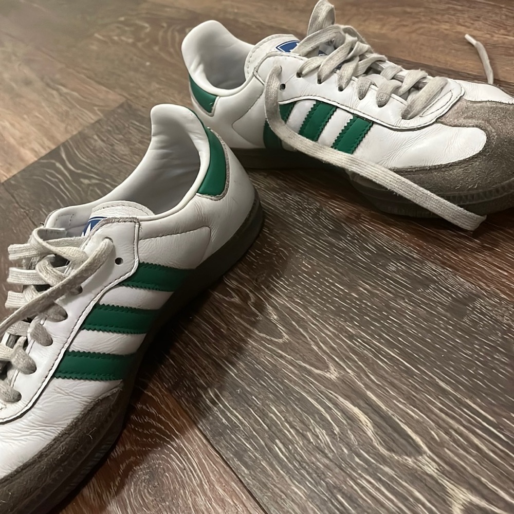Adidas special edition White and Green Samba sneakers